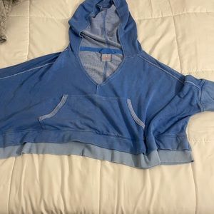 Free people hooded crop sweater. Brand new with tags